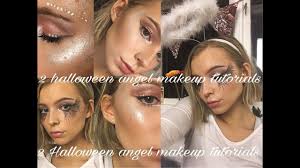 2 angel halloween makeup looks