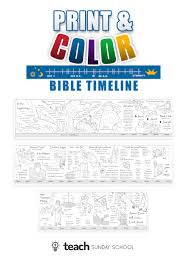 Printable Bible Timeline Kids Can Color Display Great For