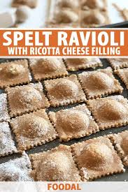 homemade spelt ravioli with ricotta