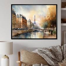 City Paris Framed Canvas Print