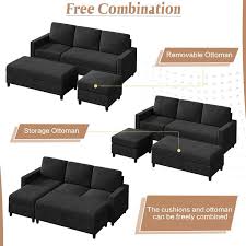 Walsunny 3 Seat Modern Sectional Sofa
