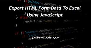 export html form data to excel using
