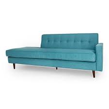 One Arm Blue Midcentury Sofa