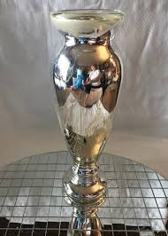 Rare Antique Mercury Glass Footed Vase