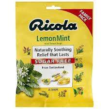 ricola drops sugar free lemon mint family size 45 drops