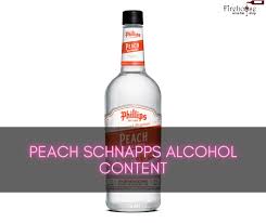 peach schnapps alcohol content