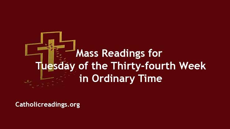 Catholic Daily Mass Readings 23 November 2021 | Tuesday