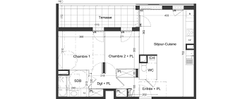plan appartement t3 de 61 13 m² neuf