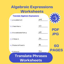 Pre Algebra Algebraic Expressions
