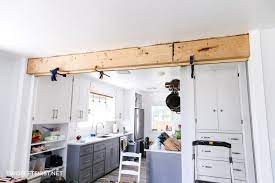 faux wood beam easiest diy wood beam