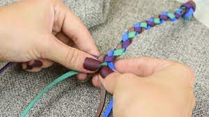 This will account for weaving and tying off the ends of the bracelet.if you're braiding thin thread, you may want to use 2 or 3 strands for each main strand of the braid. How To Make A 4 Strand Braided Bracelet 13 Steps With Pictures