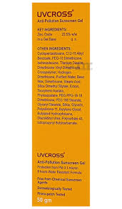 uvcross anti pollution sunscreen gel