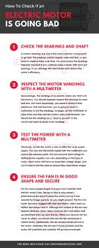 how to check if an electric motor is
