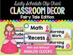Daily Schedule Clip Chart Fairy Tale Classroom Decor