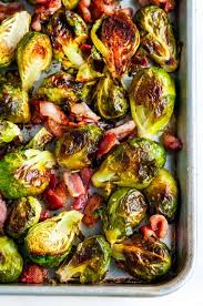 sheet pan bacon garlic brussels sprouts