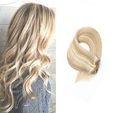 Shop all blonde hair extension colors by cashmere hair. Human Hair Extensions Clip In Dirty Blonde Highlights 15 Inch Remy Straight Hair For Fine Hair Full Head On Galleon Philippines