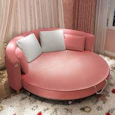 72 4 Pink Round Convertible Sofa Bed