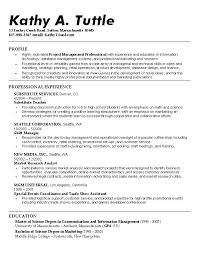 Sample Student Resume For Internship Examples High School Example