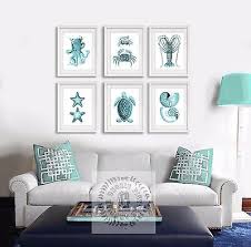 Turquoise Living Room Decor Wall Art