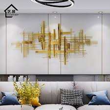 It's the heart of the home. Modern Light Luxury Metal Wall Decoration Living Room Sofa Background Wall Decoration Model Room Wall Decoration Creative Wall Decoration