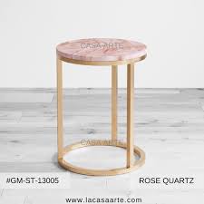 Pink Contemporary Rose Quartz Side