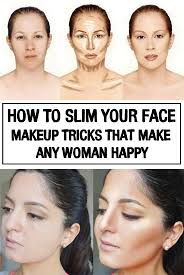 how to slim your face makeup tricks