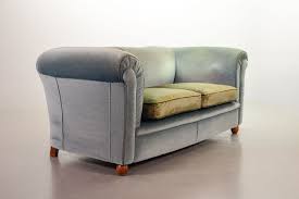 Perfectly sized for small spaces and the simple yet unique contemporary design lends a relaxed and sophisticated look. Chesterfield Duotone Two Seat Victorian Sofa In Frosted Blue And Moss Green Velvet 1950s For Sale At Pamono