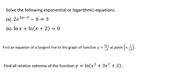 Exponential Or Logarithmic Equations