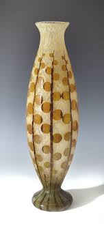 A Le Verre Francais Style Tall Vase