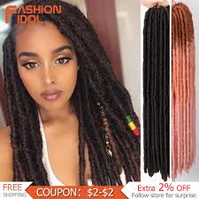 Find out the most recent. Fashion Idol Soft Dreadlocks Crochet Braids Hair Synthetic Dread Hairstyle Ombre Brown Hair Faux Locs Braiding Hair Extensions Aliexpress