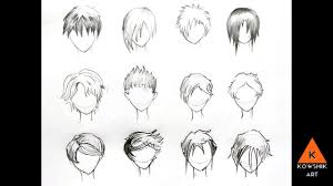 how to draw anime boy s hair you