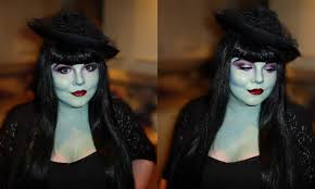 halloween makeup modern green witch