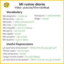 spanish daily routines and reflexive