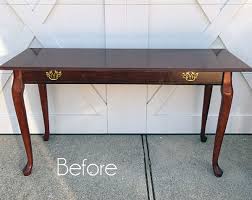 queen anne sofa table makeover a