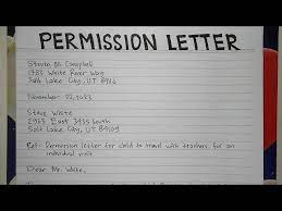 how to write a permission letter step