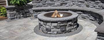 cast stone wall round fire pit kit ep