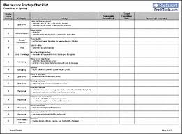 6 Restaurant Checklist Templates Word Excel Templates