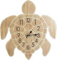 Die Cut Turtle Wall Clock Wooden Decorative 16 Inch Beach Theme Decoration  for Kitchen Bathroom Office Rustic Battery Operated Clocks Decor Tick  Tropical : Amazon.de: Home & Kitchen