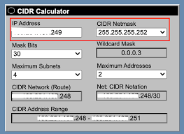 invalid network network address does