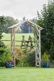 Rustic Wooden Garden Arch Round