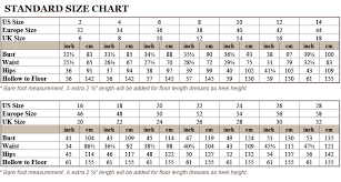 Dress Measurements Chart In Spanish And English Skirts
