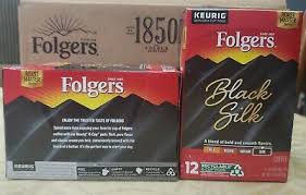 folgers black silk coffee k cup pods