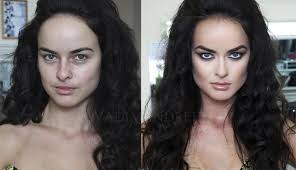 russian makeup artist makes models look