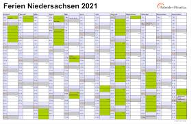 Alle ferientermine & feiertage in bayern auf einen blick. Ferien Niedersachsen 2021 Ferienkalender Zum Ausdrucken