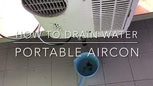 how to drain water from portable aircon