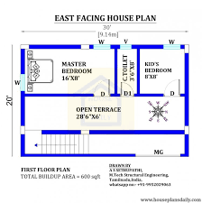 30x20 East Facing House Plan As Per