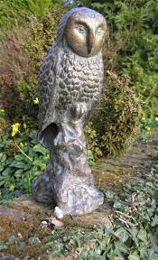 Cast Aluminium Owl Garden Sculpture