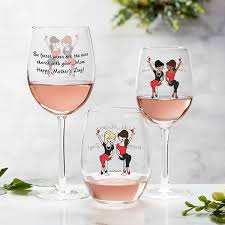 Like Daughter Personalized Wine Glasses