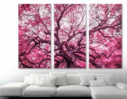 Pink Angel Oak Tree Canvas Print Wall