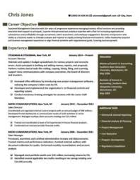 ECO executive level resume template